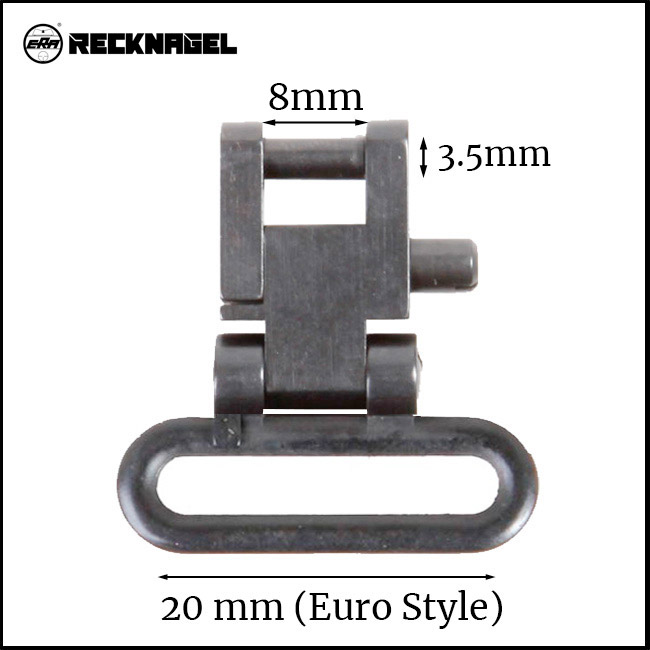 Recknagel Detachable Sling Swivel 20mm Loop - 8mm Stud