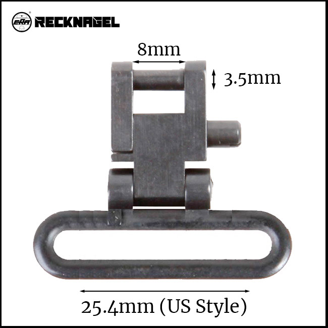 Recknagel Detachable Sling Swivel 25.4mm Loop - 8mm Stud