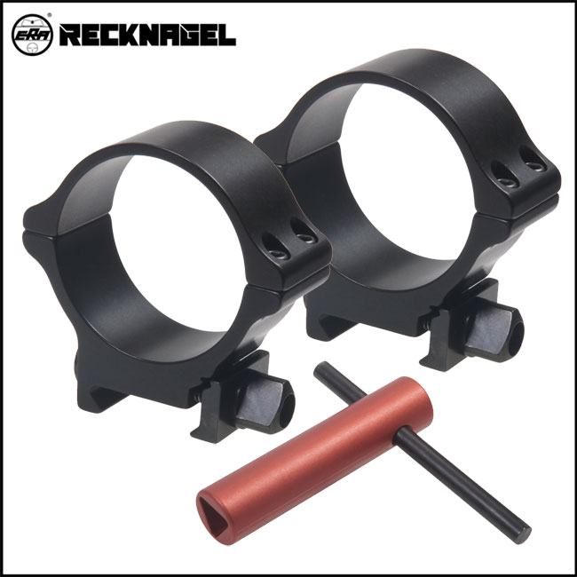 Recknagel Tri-Nut Rings for Picatinny - 40mm (Various BH Options)