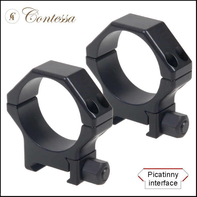 Contessa Blued Steel Picatinny Rings - 35mm (8mm BH)