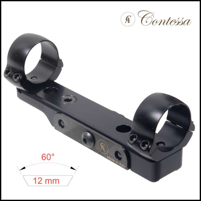Contessa Fixed One-Piece Ring Mount for Euro Rail