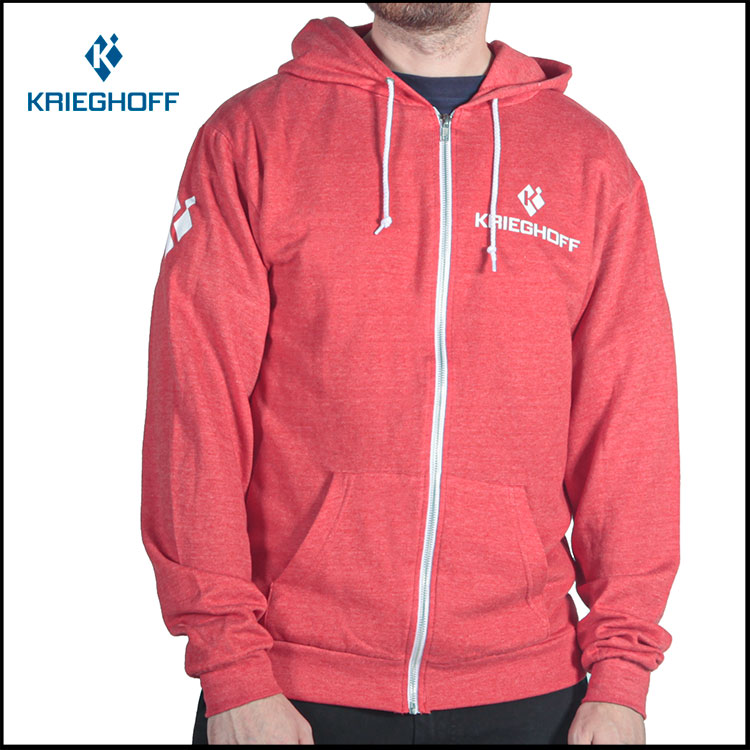 Krieghoff Full Zip Hoodie Jacket - Red