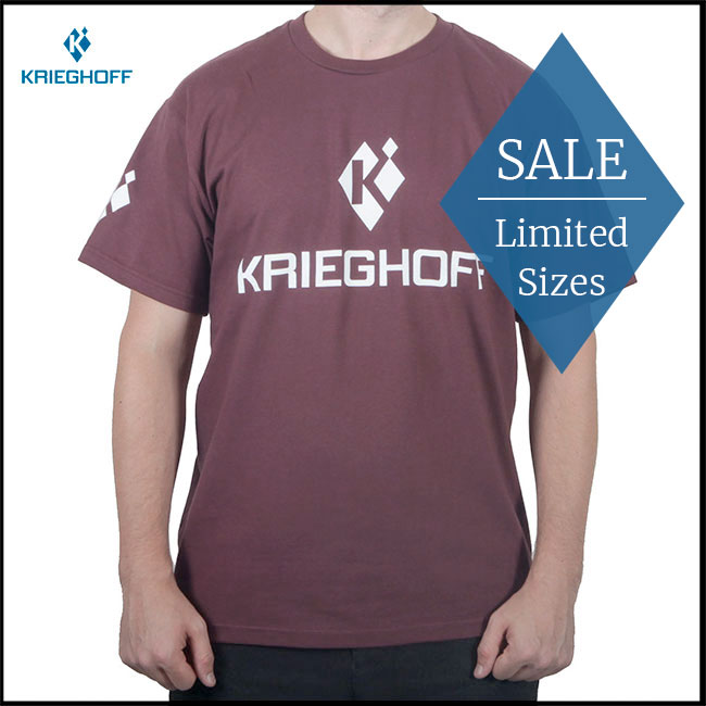Krieghoff "K Logo" T-Shirt - Burgundy (S / M / XL)