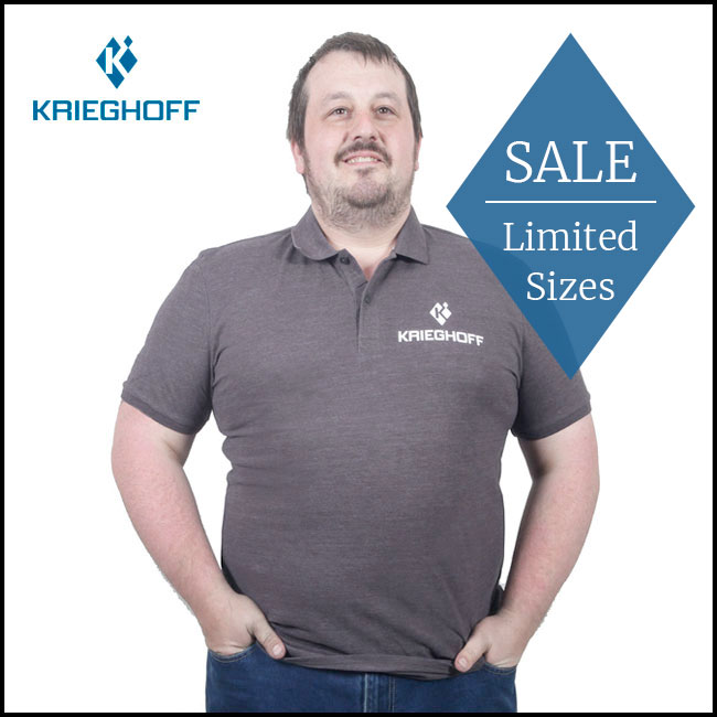 Krieghoff "K Logo" Polo Shirt - Slate Grey (S / L / XL)