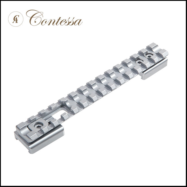 Contessa Shiny Chromed Steel Picatinny Rail for Remington 700 Short 20 MOA 