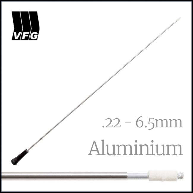 VFG 1 Piece Aluminium Cleaning Rod for .22 - 6.5mm, + Adaptor