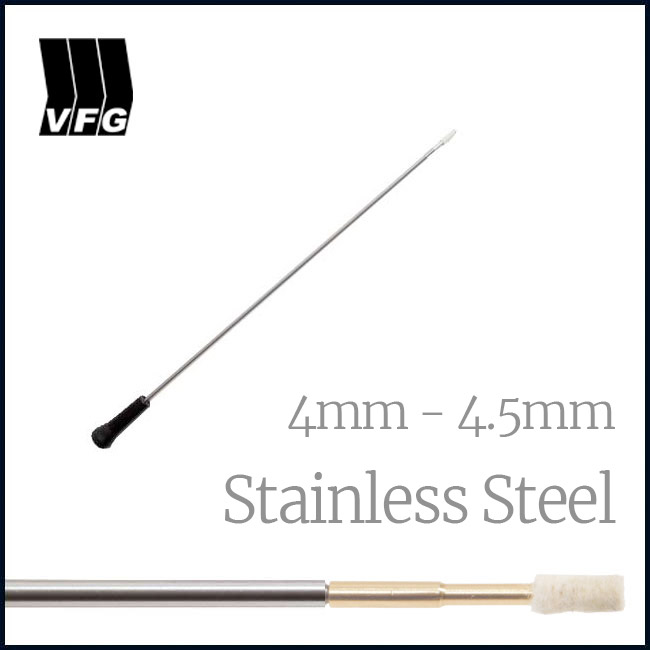 VFG 1 Piece Steel Short Cleaning Rod with 4-4.5mm (.177) Adaptor