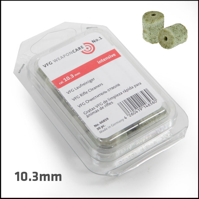 VFG Intensive Barrel Cleaning Felts for 10.3mm (Box of 30)