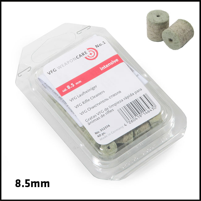 VFG Intensive Barrel Cleaning Felts for 8.5mm (Box of 40)