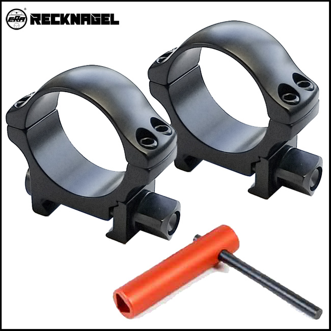 Recknagel Tri-Nut Rings for Picatinny - 30mm (Various BH Options)